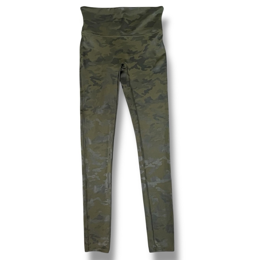 SPANX by Sara Blakely Women's Ankle Leggings Olive Green Camouflage Small Pant